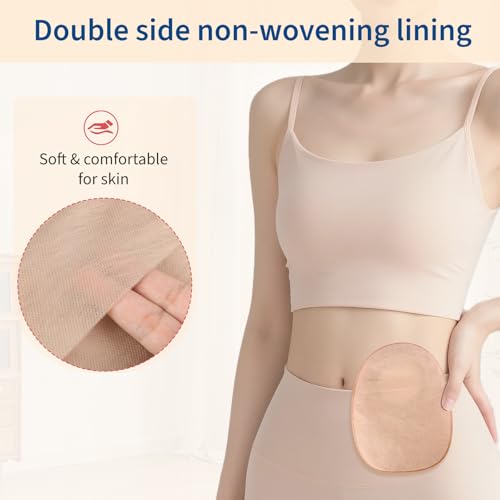 Deraymi 30 Pack Closed Ostomy Colostomy Bags | 2-Piece Ostomy Pouches for Travel & Ileostomy Care | Leak-Resistant & Odor-Control (20 x Ostomy Bags + 10 x Skin Barriers 70mm Max） - Image 4