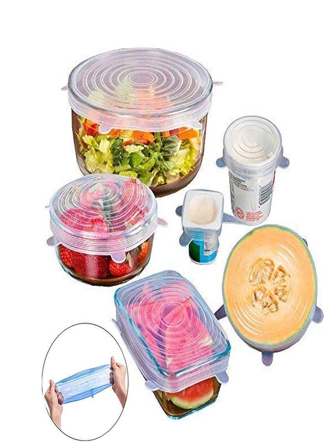 Sprade Silicone Lid Set, Silicon lids for containers, Silicon Stretchable lids, Silicone lids and Cover - Multicolor - Image 1