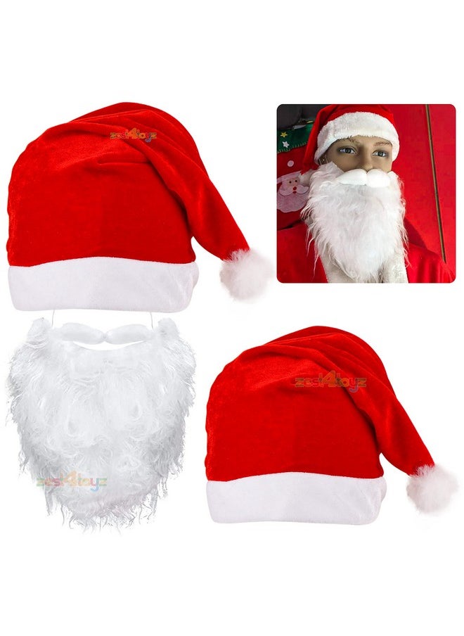 Zest 4 Toyz Christmas Items Santa Cap & Beard Combo 2 Santa Cap 1 Santa Beard for Kids & Adults - pzsku/ZF98308280C4459D04C15Z/45/_/1741330057/3828e77d-d649-448f-98c7-6cdac6de7d10