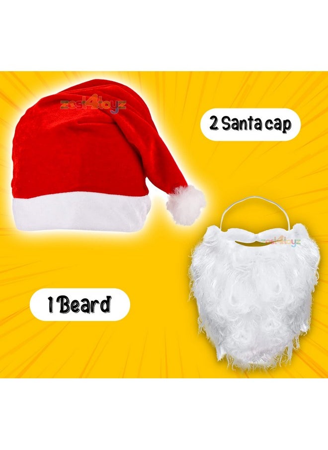 Zest 4 Toyz Christmas Items Santa Cap & Beard Combo 2 Santa Cap 1 Santa Beard for Kids & Adults - pzsku/ZF98308280C4459D04C15Z/45/_/1741330060/31f07bec-98f2-4c9e-a750-eb55f31a449a