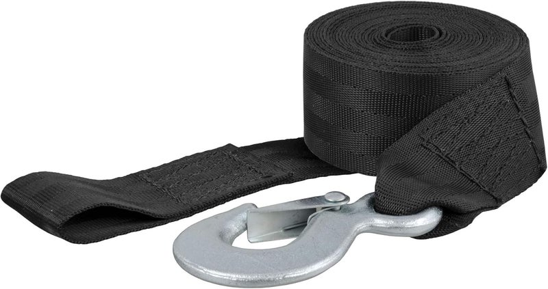 Curt 29450 2-Inch x 15-Foot Nylon Winch Strap with Hook, 3,300 lbs - Image 1