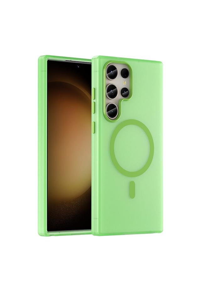 اس-توب جراب لهاتف Samsung Galaxy S23 Ultra 5G MagSafe Frosted شفاف TPU + PC جراب هاتف بتغطية كاملة - Image 1