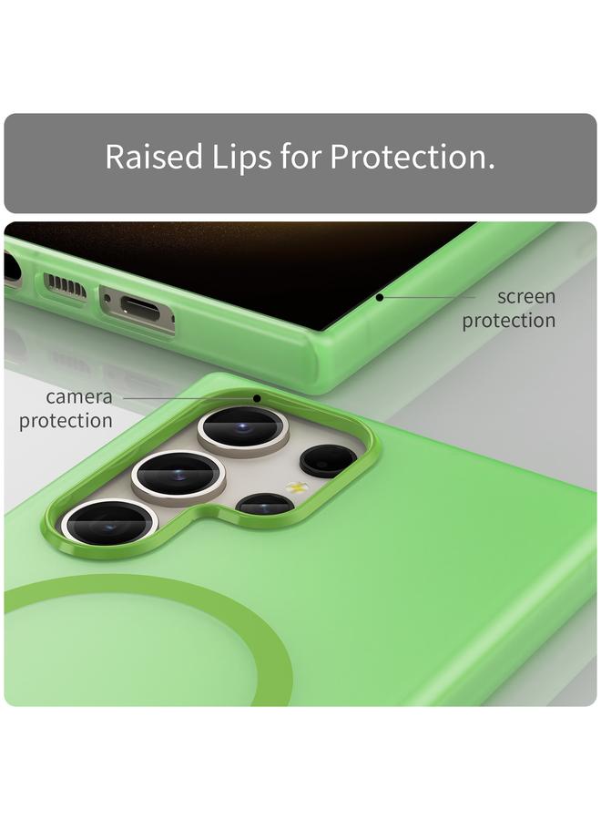 اس-توب جراب لهاتف Samsung Galaxy S23 Ultra 5G MagSafe Frosted شفاف TPU + PC جراب هاتف بتغطية كاملة - Image 5