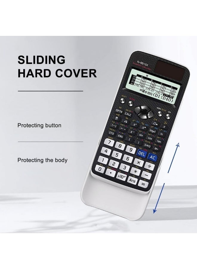 FX-991EX Scientific Calculator, 552 Functions Engineering Calculator, High-Resolution 10+2 Digits Display, with Sliding Hard Case - for School, Students, Teachers, Office, Business - Image 5