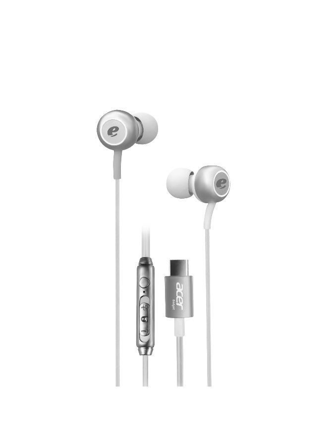 Acer Wired In-Ear Headphones – USB Type-C Earphones with Built-in Mic, Noise Isolating Stereo Audio, & Volume Control for iPhone, Android Series – Black - Image 1
