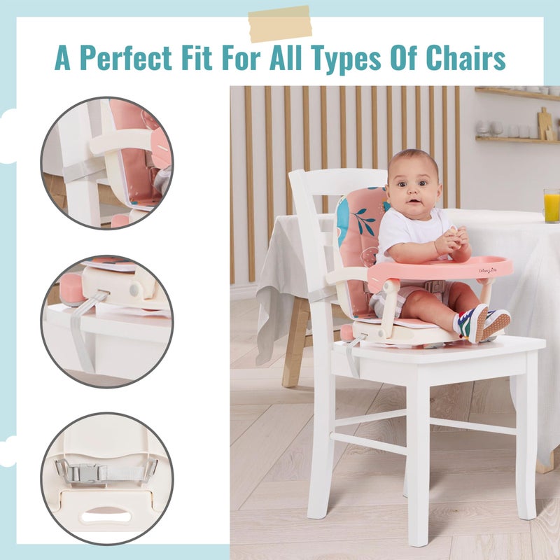Dream On Me Munch N Go Booster Seat for Dining Table, Lightweight Compact Fold Travel Booster Seat, 3-in-1 Convertible, Four Level Height Adjustment and Easy Tray Removal - Image 5