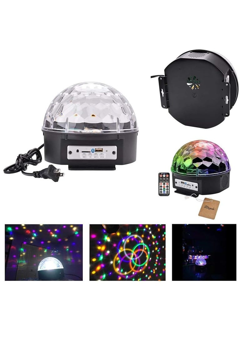 ELTRAZONE LED DJ Stage Lights – 6-Color Rotating Crystal Magic Ball with Bluetooth, Sound Activation, Remote, MP3 Playback, and USB for Clubs - Image 4