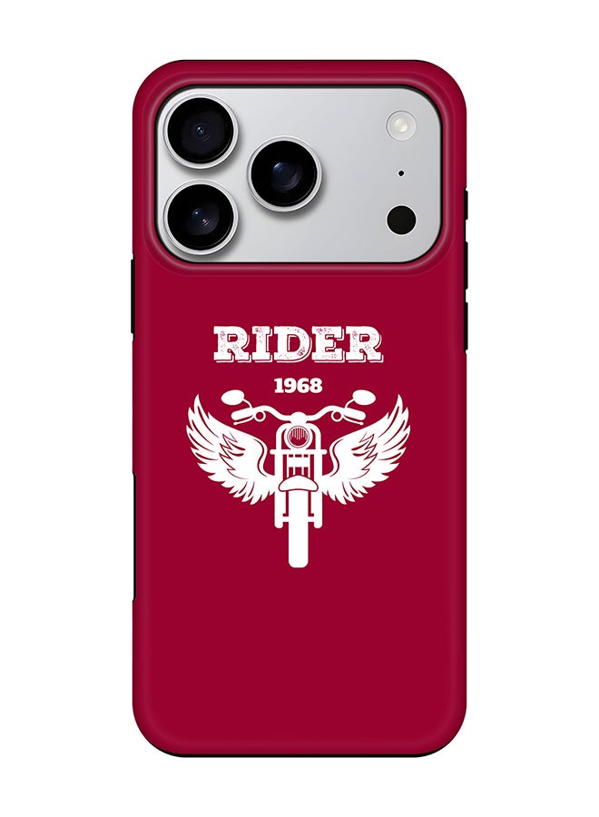 Tough Pro Magnetic Case for iPhone 17 Pro, Dual Layer hybrid PC + TPU Mobile Cover Matte - Rider 1968