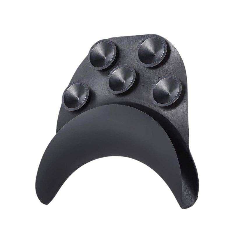 Black Salon Shampoo Bowl Neck Rest Pillow with Suction Cups Non Slip Ergonomic Design - Image 2