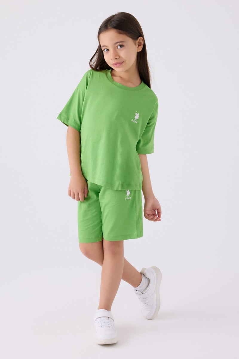 U.S. Polo Assn. Girls Green Bermuda Set  - Image 1