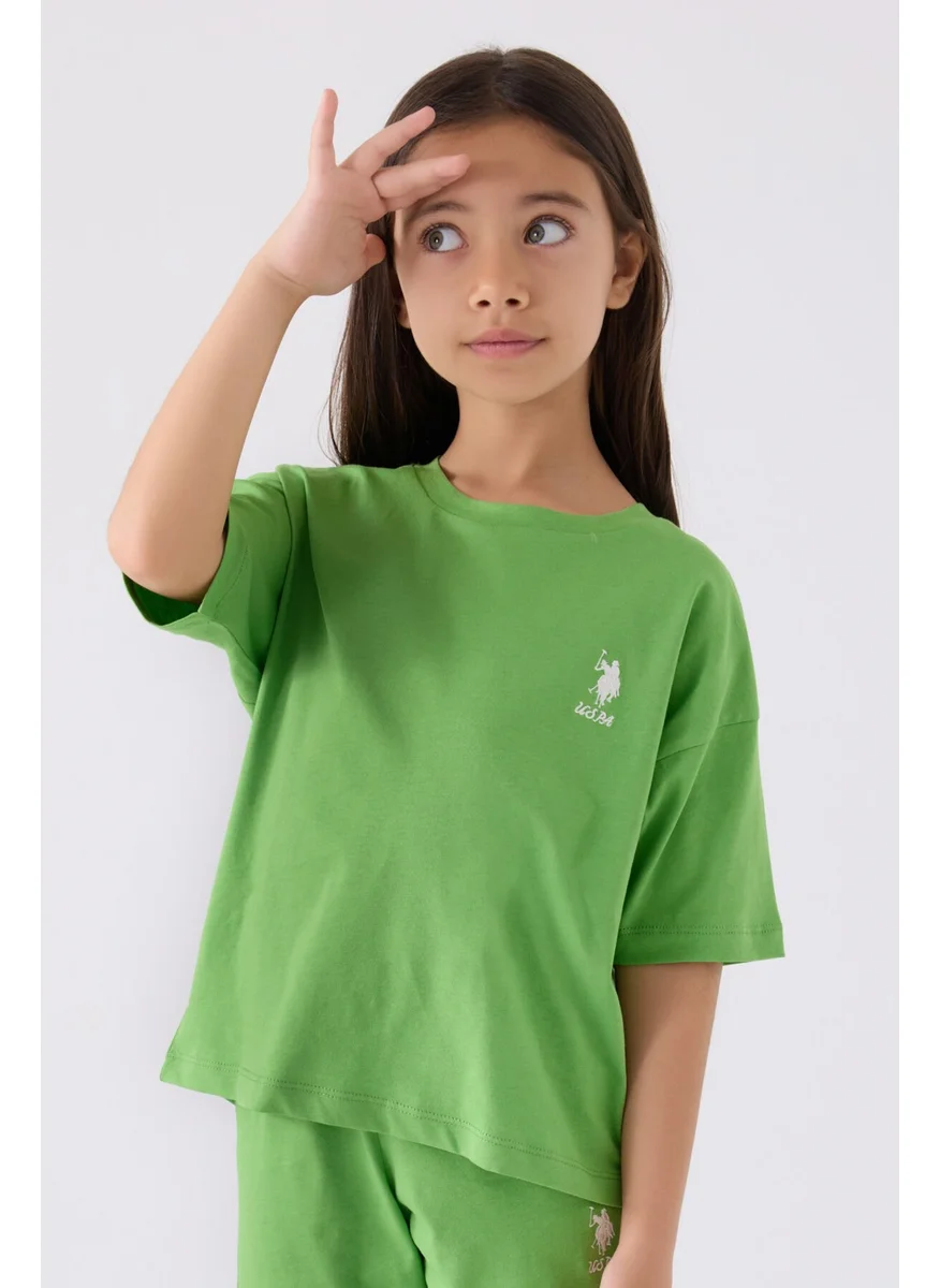 U.S. Polo Assn. Girls Green Bermuda Set