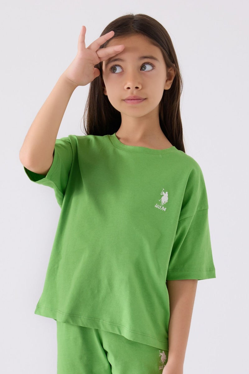 U.S. Polo Assn. Girls Green Bermuda Set  - Image 2