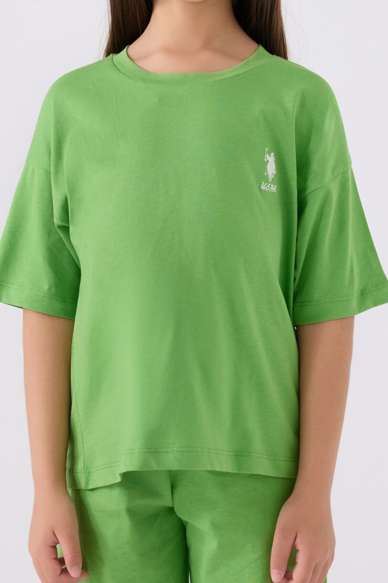 U.S. Polo Assn. Girls Green Bermuda Set  - Image 4