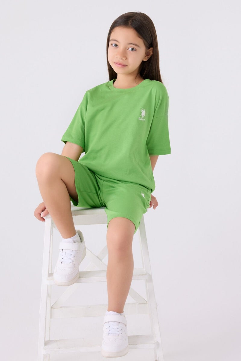 U.S. Polo Assn. Girls Green Bermuda Set  - Image 3