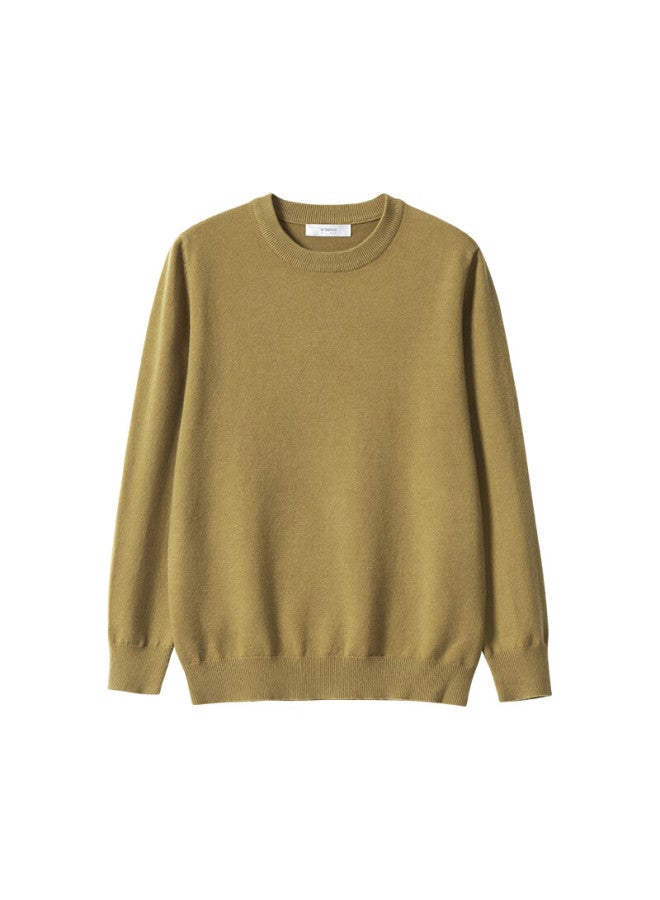 Wendao Wendao Merino Wool Knit Sweater W8666 Mustard 2XL