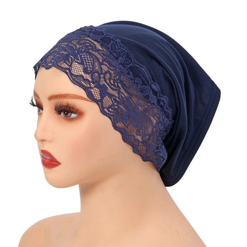 New lace turban Breathable and exquisite pattern turban - Image 2