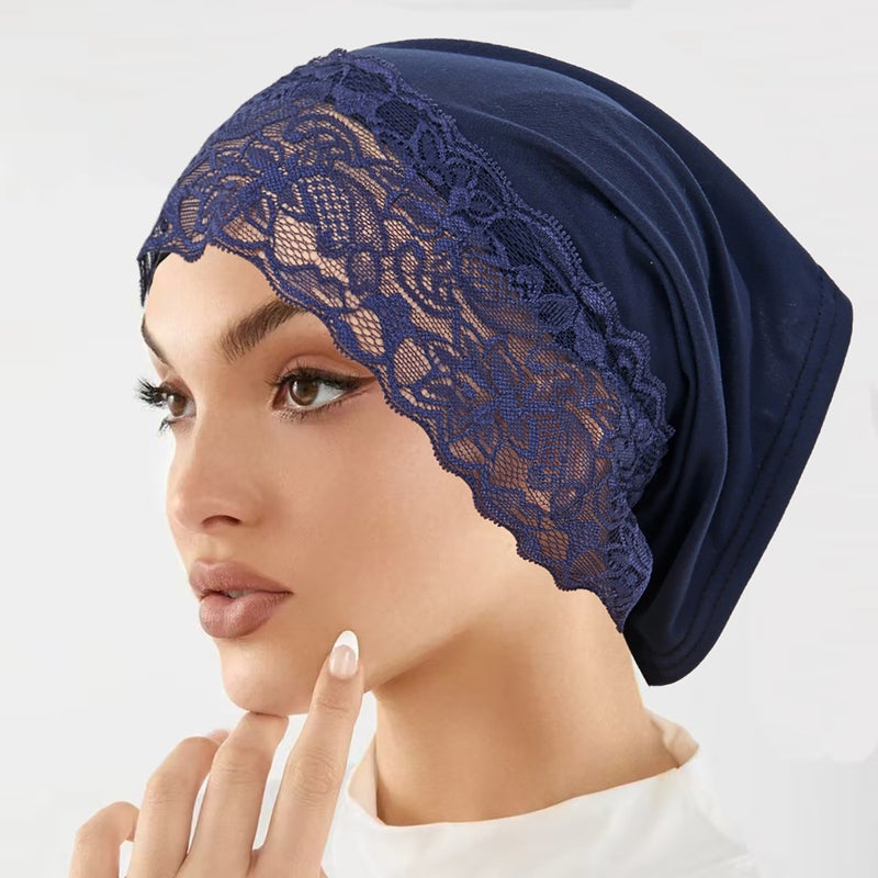 New lace turban Breathable and exquisite pattern turban - Image 1
