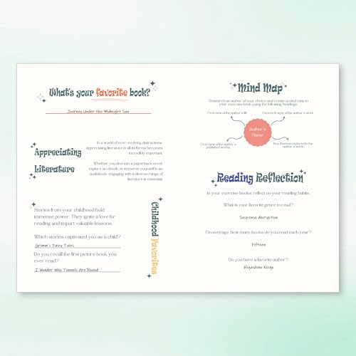 TIEFOSSI Reading Journal for Book Lovers, Track Your Reading Progress, 85 Book Reviews, Stage Reading Record, Hardcover A5 Journal Reading Planner, Gifts for Readers - Image 5