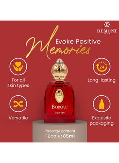 DUMONT PARIS Dumont BOROUJ Gravity Unisex Eau de Perfume, 85 ml  - Image 3