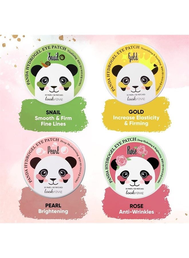 LOOKATME - Under Eye Patches for Dark Circles, Puffiness and Eye Bags with 24K Gold - Anti-Wrinkle for Puffy Eyes, Eye Masks with Hyaluronic Acid and Collagen Hydrogel Eye Gel Pads, Premium Korean Skincare 30pcs - Image 1