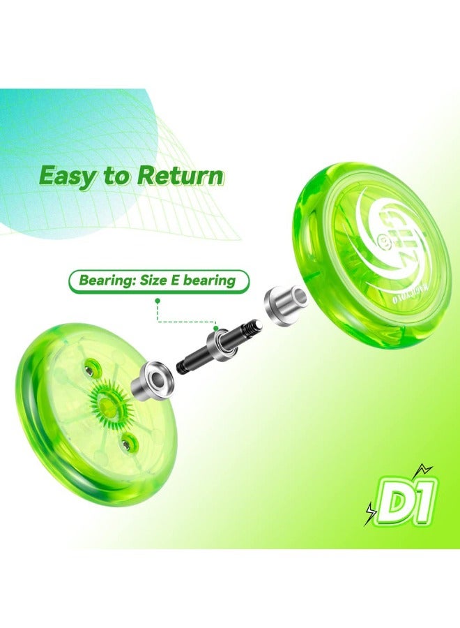 Magic Yoyo Professional Looping Yoyo D1 GHZ Responsive Yoyo for Kids, Starter Yoyo for Kids, Beginner Yoyo Easy to Play Basic Looping Tricks (D1 - Green) - Image 3