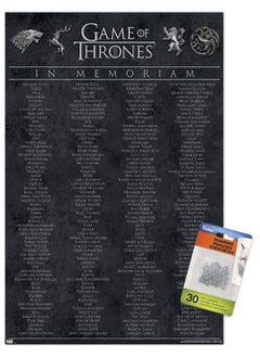 Trends International Game Of Thrones In Memoriam Wall Poster With Push Pins  - Image 2