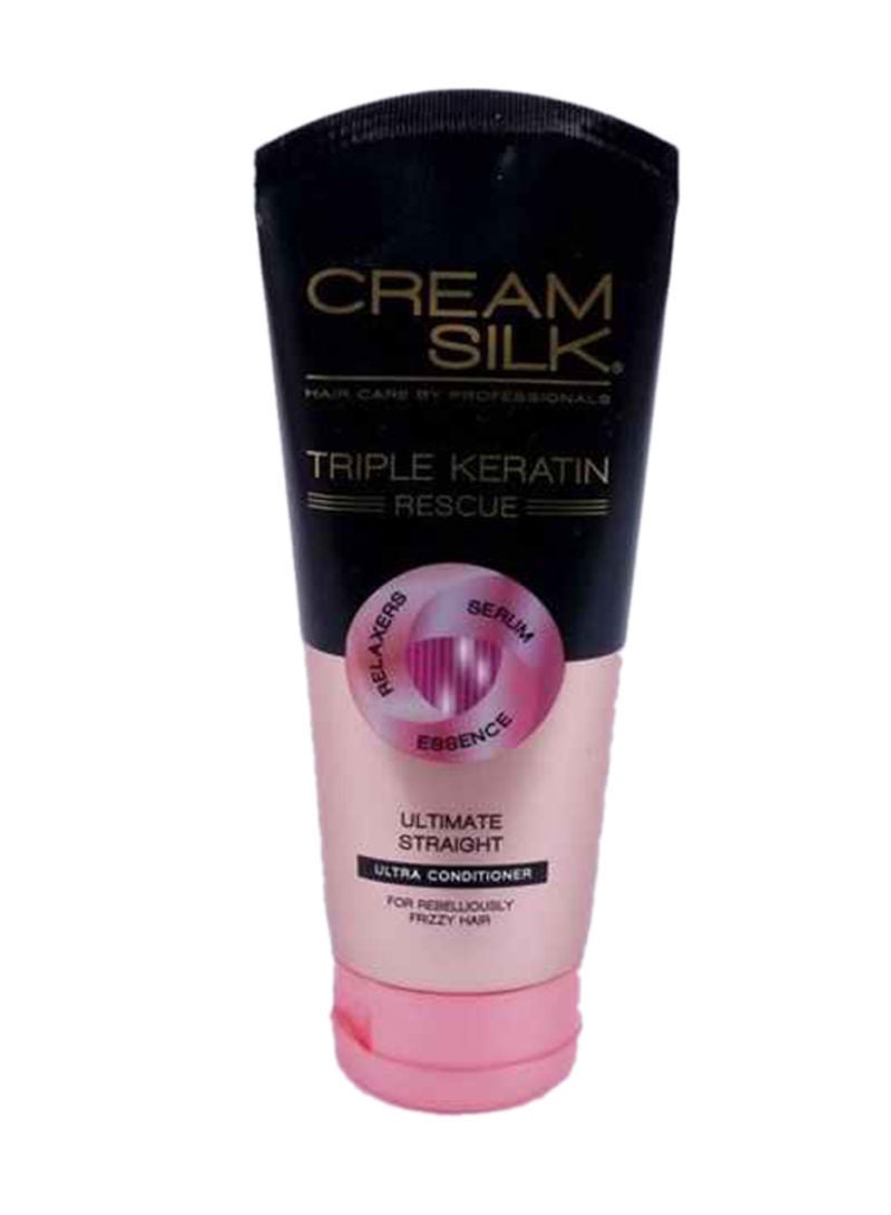 Cream Silk بلسم ثلاثي الكيراتين لإنقاذ الشعر المستقيم النهائي متعدد الألوان