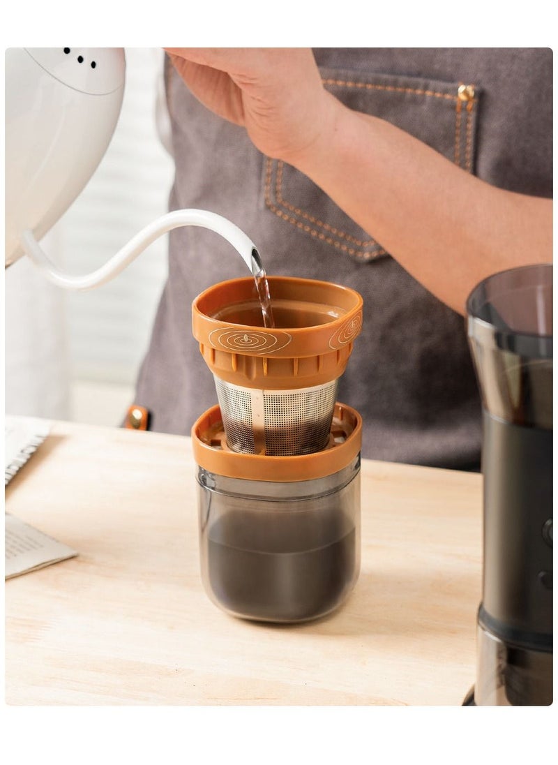 i cafilas - Portable Electric Coffee Maker | Outdoor Travel Coffee Electric Grinder with Drip Filter Brew | Travel Coffee Maker | 3 In 1 Grinder Coffee Maker | High-Speed Coffee Bean Grinder | Adjustable Grinding - Image 1