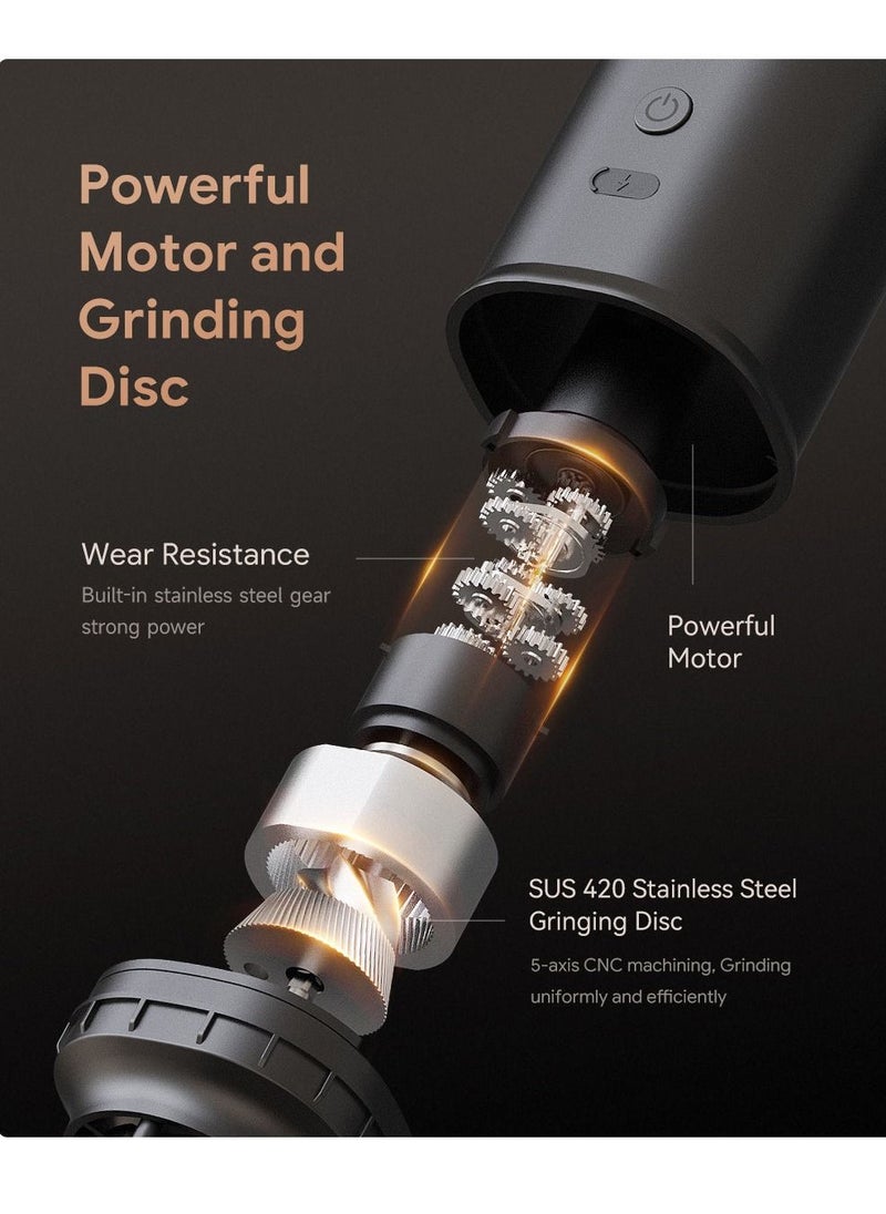 i cafilas - Portable Electric Coffee Maker | Outdoor Travel Coffee Electric Grinder with Drip Filter Brew | Travel Coffee Maker | 3 In 1 Grinder Coffee Maker | High-Speed Coffee Bean Grinder | Adjustable Grinding - Image 1