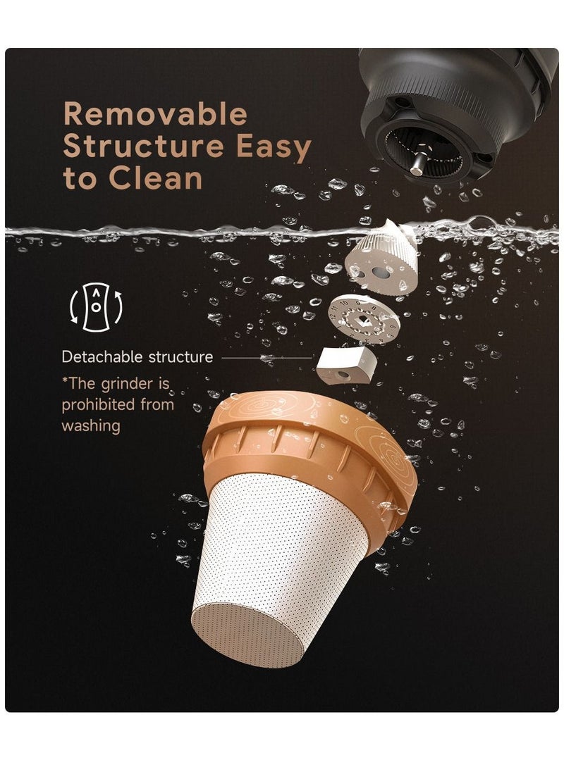 i cafilas - Portable Electric Coffee Maker | Outdoor Travel Coffee Electric Grinder with Drip Filter Brew | Travel Coffee Maker | 3 In 1 Grinder Coffee Maker | High-Speed Coffee Bean Grinder | Adjustable Grinding - Image 1