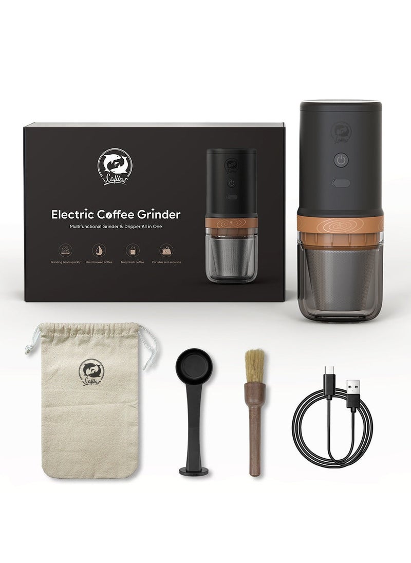 i cafilas - Portable Electric Coffee Maker | Outdoor Travel Coffee Electric Grinder with Drip Filter Brew | Travel Coffee Maker | 3 In 1 Grinder Coffee Maker | High-Speed Coffee Bean Grinder | Adjustable Grinding - Image 1