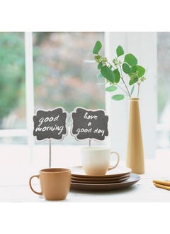 UCEC Labels For Party Buffet, Wood Mini Chalkboards Signs For Food With Stand, Food Signs For Party Buffet, For Message Board Signs, Place Cards For Weddings, Table Numbers, By Ucec  - Image 3