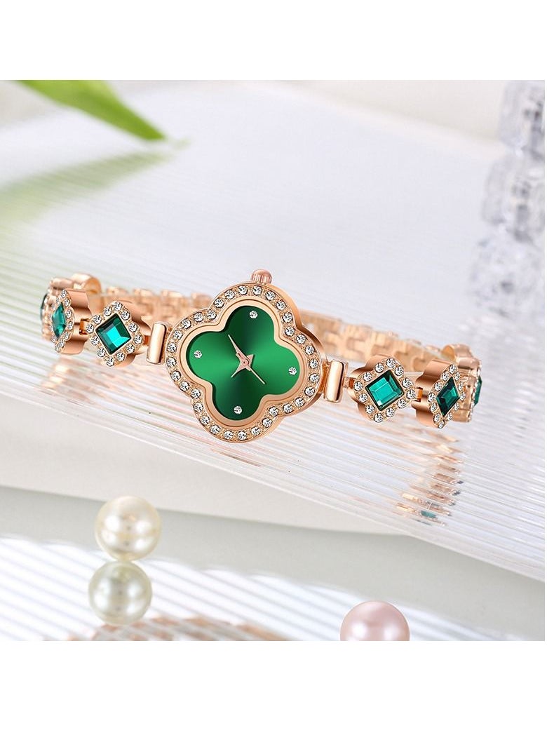 Generic Fashion Four Leaf Clover Watch Bracelet Casual Versatile Ladies Watch  - Image 4