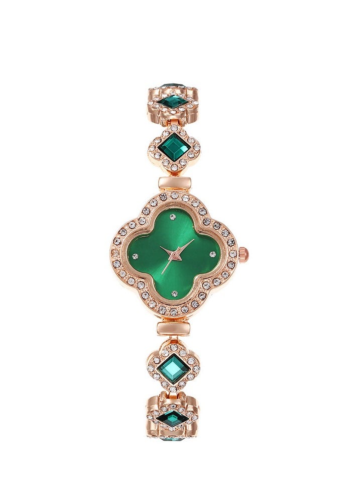 Generic Fashion Four Leaf Clover Watch Bracelet Casual Versatile Ladies Watch  - Image 1