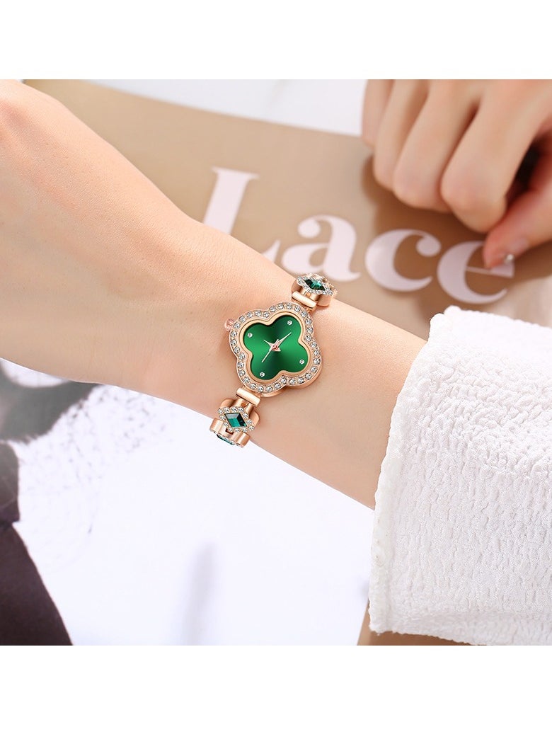 Generic Fashion Four Leaf Clover Watch Bracelet Casual Versatile Ladies Watch  - Image 3