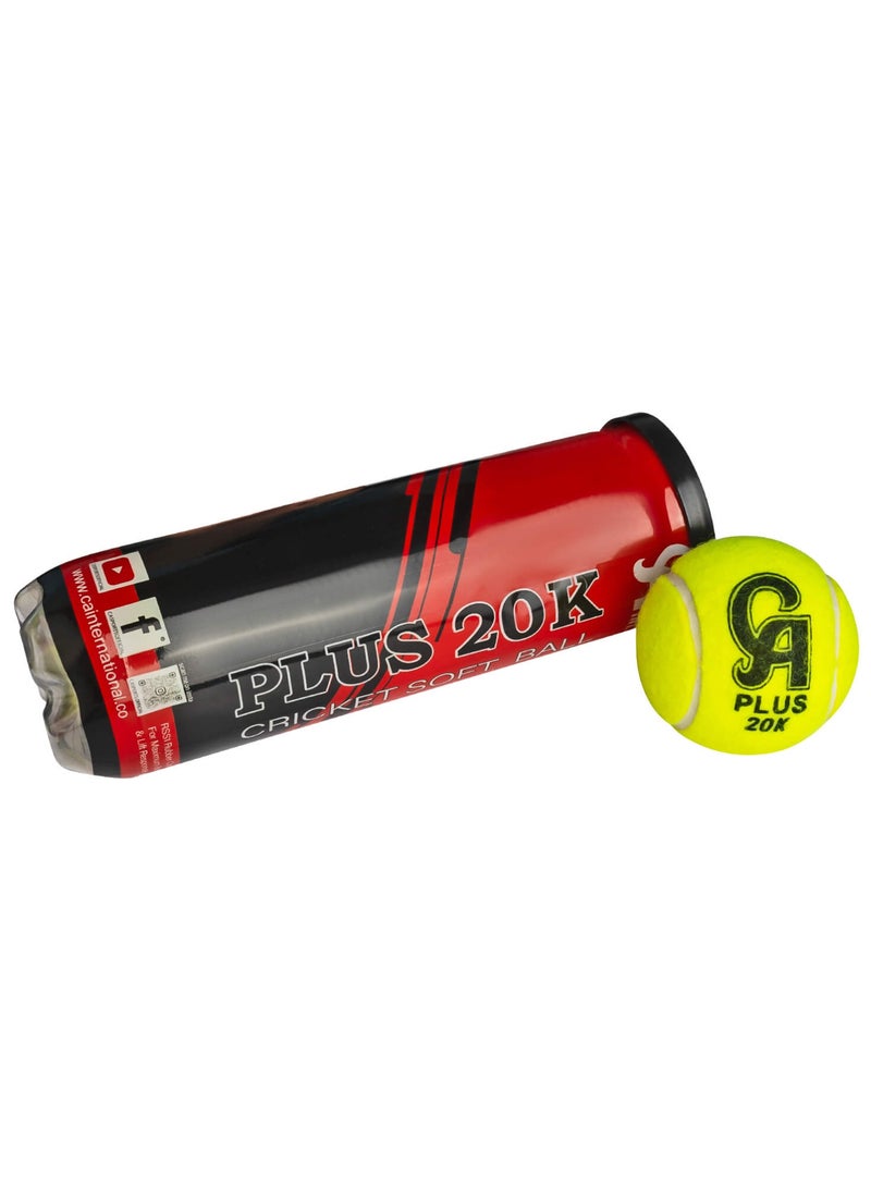 CA Plus 2Ok Cricket Tennis Ball - 3Pack Tape Ball Crickets Balls - Image 1