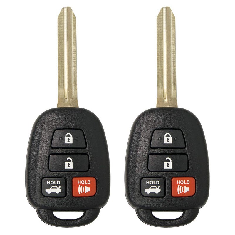 Keyless2Go Replacement for New Keyless Entry Remote Car Key for Vehicles That Use HYQ12BDM HYQ12BEL with H Chip 2 Pack