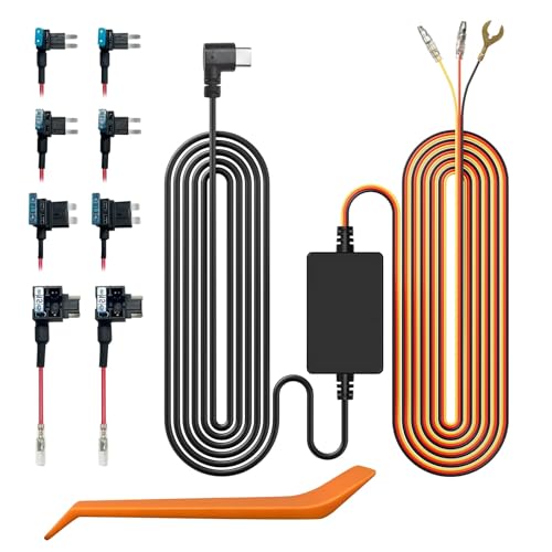 WOLFBOX طقم توصيل USB C من وولف بوكس لكاميرا داش G850PRO/G840S/G930/G850/G900/G840H/i07/i17/X5/X3، غير مناسب لـ G890/G900 PRO/G900 Tripro، مراقب مواقف مع موصلات متعددة الأحجام - Image 1