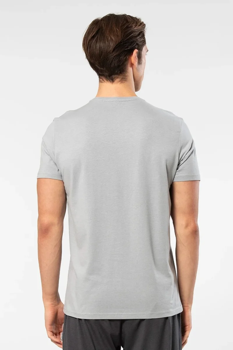 cacharel 2169 Men's Modal Cotton Crew Neck Short Sleeve T-Shirt-Gray