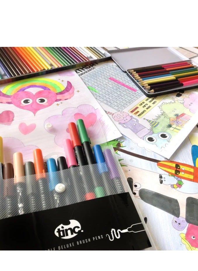 Tinc Multicolour Brush Pens Art Markers Set - Image 5