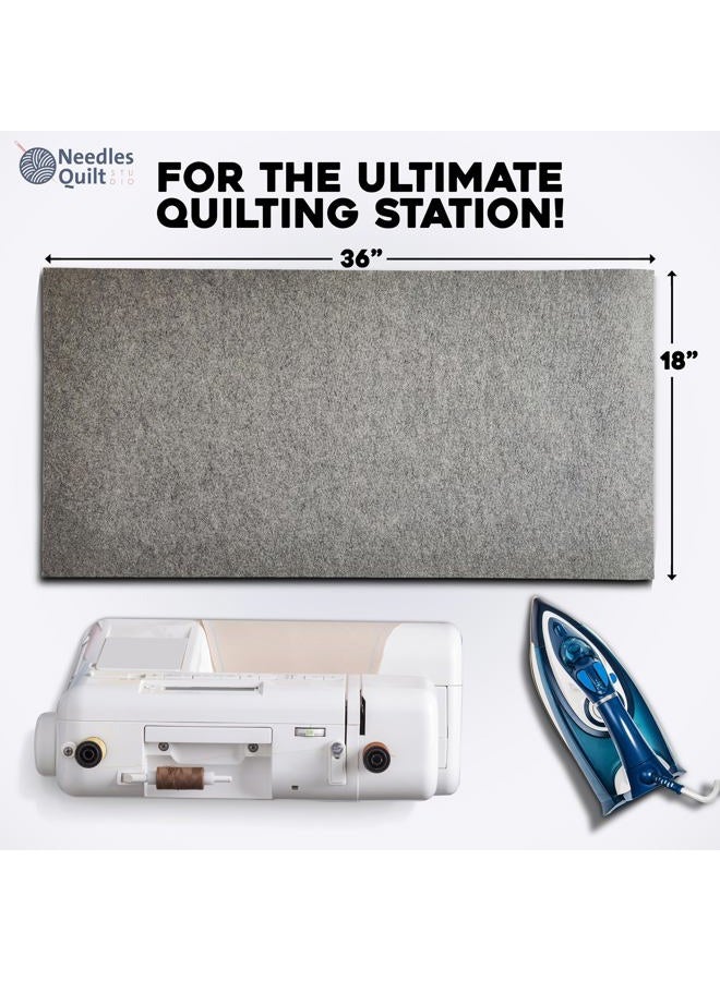NEEDLES QUILT STUDIO 36" X 18" XL Wool Pressing Mat | 100% Natural New Zealand Wool Ironing Mat for Quilting Ironing Station - Wool Ironing Pad Quilters Pressing Pad - Pressing Mat Quilting Ironing Pads for Quilters - Image 5