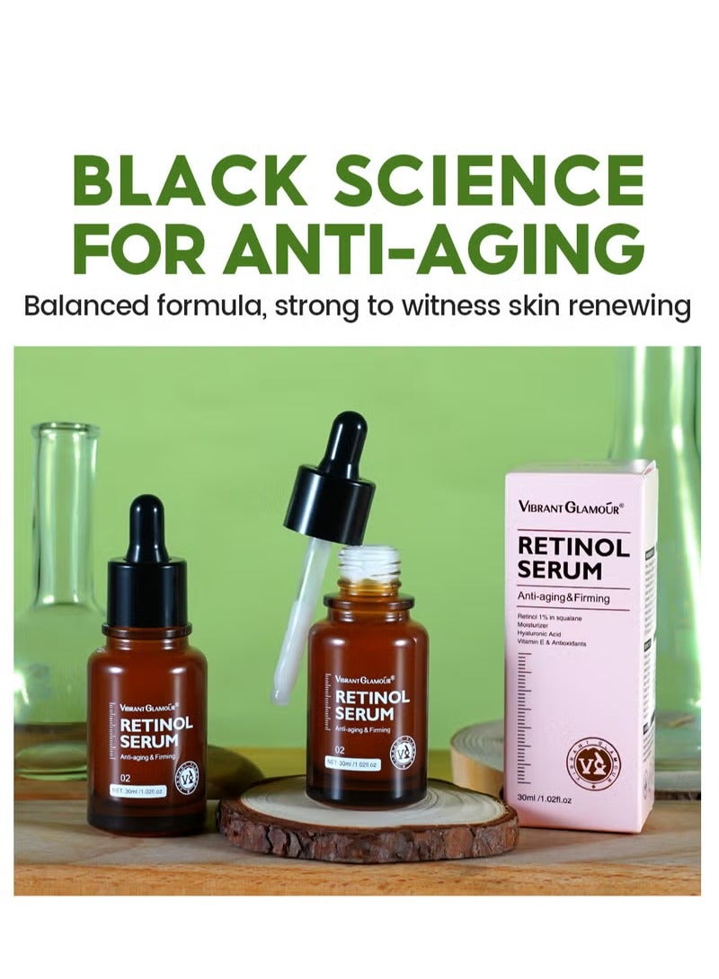 Vibrant Glamour Retinol Face Serum Anti-aging Firming Moisturizing Fade Fine Lines Deep Care Essence 30ml - Image 5