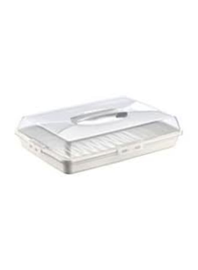 Dunya Plastik Portable Large Rectangle Locking Cupcake Cake Caddy Pretension Box Tub Carrier Storage Container - Image 4