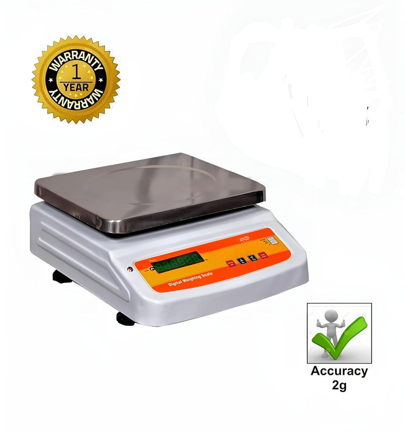 GRAMTECHNOLOGY 50kg x 2g Weighing Scale Weight Machine for Shop, Factory and Other Uses 08, White - Image 4