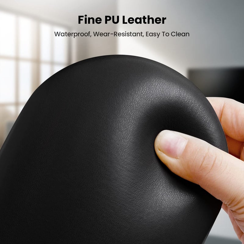 MERTERFLY Nail Arm Rest Pillow and Mat Luxury Salon Manicure Armrest Cushion Nail Art Hand Holder Manicure Hand Rest Cushion Pad Tool for Nail Tech Manicurist (With Mat, Black) - Image 3