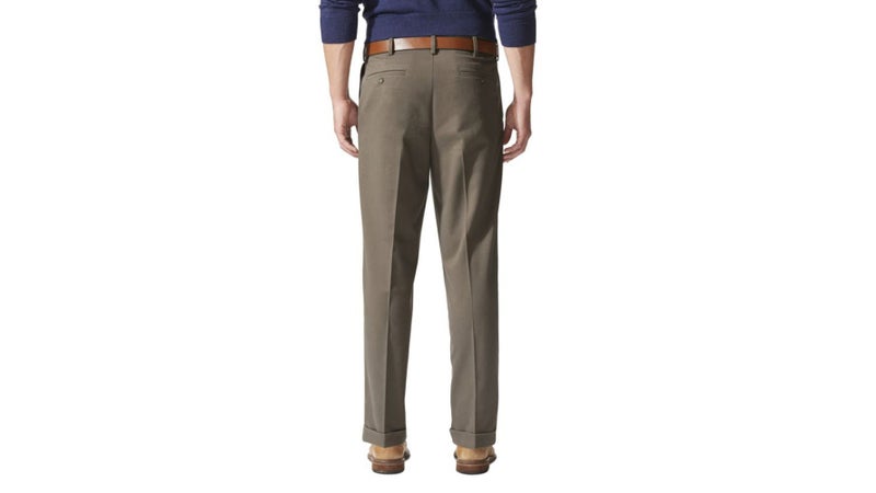 DOCKERS بنطلون دوكرز للرجال بتصميم مريح من الكاكي - مطوي، رمادي داكن، 42W x 32L - Image 3