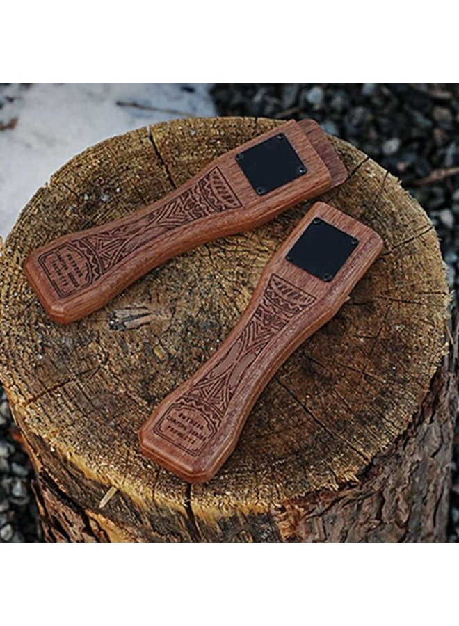 غنافوتو استبدال مقبض مقلاة القلي، مقبض مقلاة شواء خارجي، حامل قدور خشبي مقاوم للحرارة - Image 3