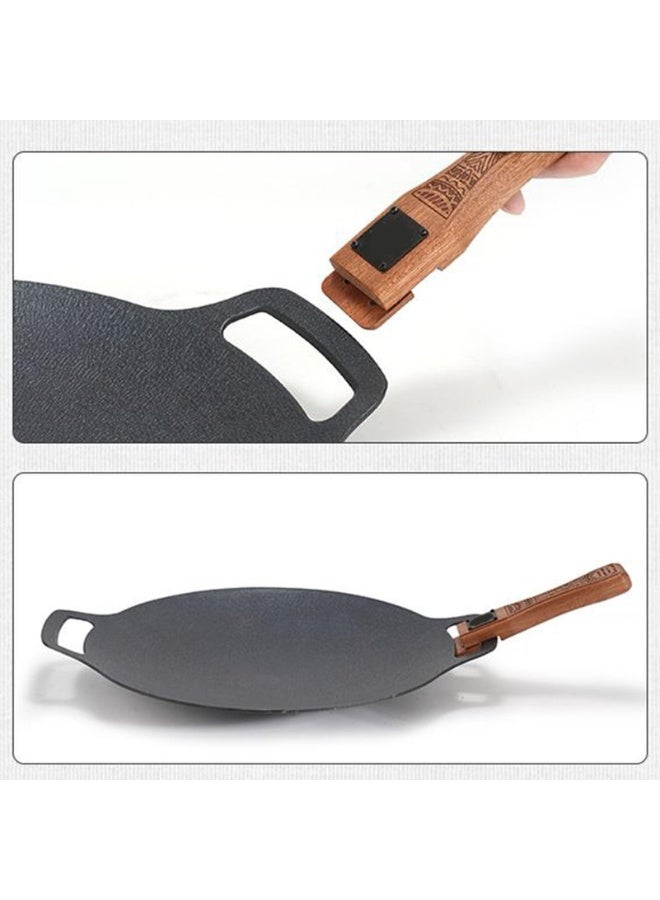 غنافوتو استبدال مقبض مقلاة القلي، مقبض مقلاة شواء خارجي، حامل قدور خشبي مقاوم للحرارة - Image 4
