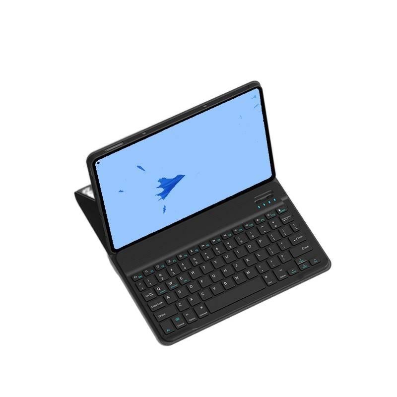 AD Black Samsung Tab Keyboard Case Compatible with Multiple Samsung Tab Models with Protective Cover Stand Function and Daily Tablet Carry - Image 1