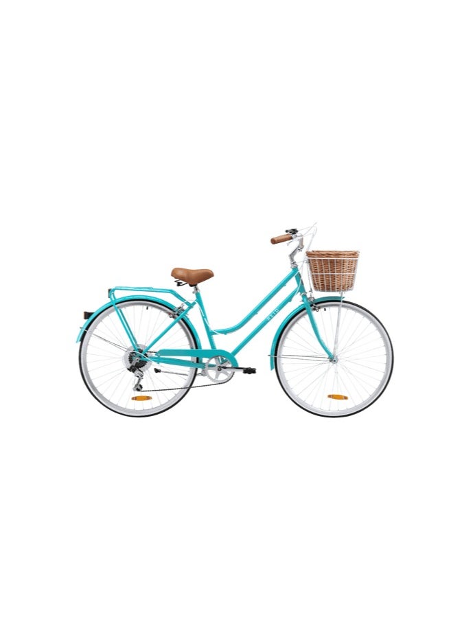 REID CYCLES REID CYCLES By Adventure HQ | Ladies Classic 7-Speed Vintage Bike Turquoise 